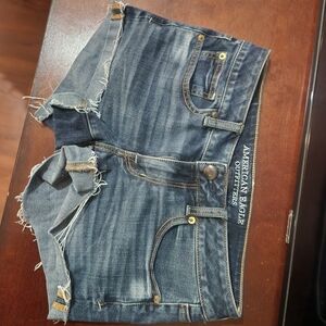 American Eagle Outfitters Distressed Blue Jean Shorts
